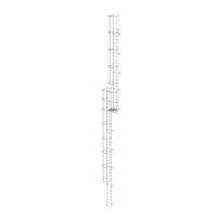 Vaste meerdelige ladder met rugbescherming (constructie) Aluminium helder 17,16m