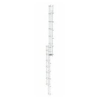 Meerdelige vaste ladder met rugbescherming (constructie) Aluminium helder 19,12m