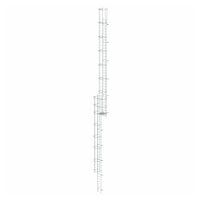 Mehrzügige Steigleiter mit Rückenschutz (Bau) Aluminium blank 19,96m
