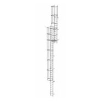 Meervoudige vaste ladder met rugbescherming (constructie) Gegalvaniseerd staal 12,96m