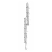 Meervoudige vaste ladder met rugbescherming (constructie) Gegalvaniseerd staal 14,64m
