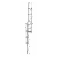 Meervoudige vaste ladder met rugbescherming (noodladder) Gegalvaniseerd staal 12,12m