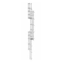 Meervoudige vaste ladder met rugbescherming (noodladder) Gegalvaniseerd staal 14,36m