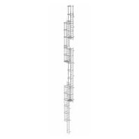 Meervoudige vaste ladder met rugbescherming (machines) Gegalvaniseerd staal 19,96m