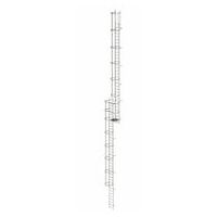 Večdelna fiksna lestev z zaščito hrbta (konstrukcija) iz nerjavečega jekla 19,12 m