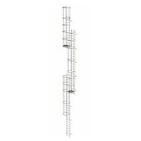 Meervoudige vaste ladder met rugbescherming (noodladder) roestvrij staal 15.20m