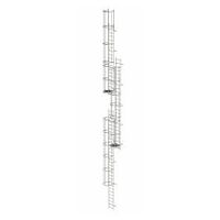 Meervoudige vaste ladder met rugbescherming (machines) Roestvrij staal 16.32m