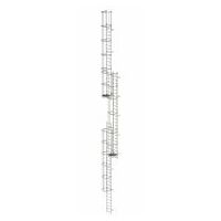 Vaste ladder met meerdere niveaus en rugbescherming (machines) Roestvrij staal 18.00m