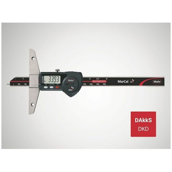 Digital depth gauge IP 67 with data output, Measuring range: 150mm