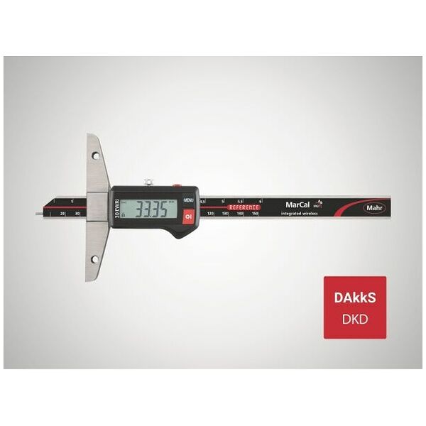 Digitaler Tiefenmessschieber IP 67 mit i-wi, Messbereich: 200mm
