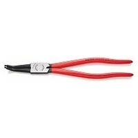 Circlip Pliers for internal circlips in bore holes 45° bent plastic coated black atramentized 310 mm