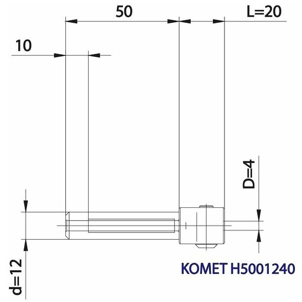 KOMET UniTurn®-draai-klemhouder voor niet-roterend gebruik (zonder boorstang)