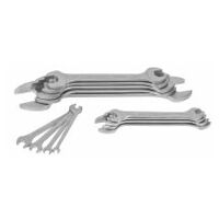 Double open ended spanner set  13