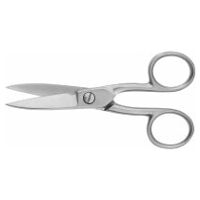 Electrician’s scissors nickel-plated with wire-cutter