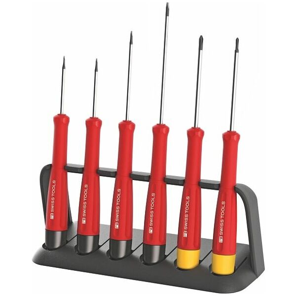 Workshop screwdriver set, 6 pieces For slot-head and Phillips 4/2