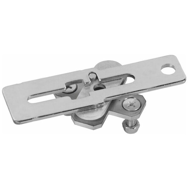 Slide handle for roller shutter cabinets without cylinder insert