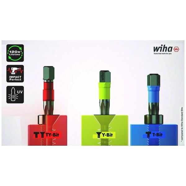Wiha Bitset T-bit 25 mm TORX® (T20) 25-delig 1/4″ C6,3 in box (42301)