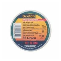 Cinta eléctrica de PVC para codificación por colores Scotch® 35, 19 mm x 20 m, Color Verde