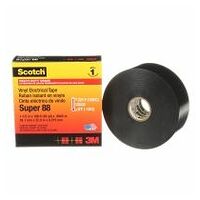Scotch® Super 88 Bandă de izolație electrică din vinil, negru, 38 mm x 33 m, 0,22 mm