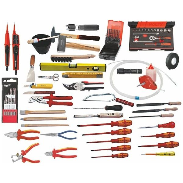 Electrician's tool kit, 82 pieces without case