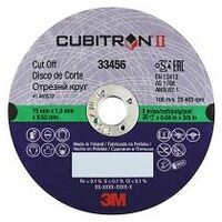 3M™ Cubitron™ II Cut-Off Wheel, 100 mm x 1 mm x 9.53 mm, PN33460