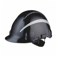 3M™ casco, Uvicator, con arnés de ruleta, ventilado, reflectante y banda antisudor de plástico, negro, G3000NUV-R-SV