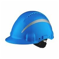 3M™ casco, Uvicator, con arnés de ruleta, ventilado, reflectante y banda antisudor de plástico, azul, G3000NUV-R-BB