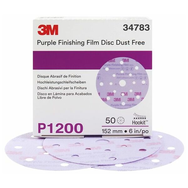 Il suffit d'acheter 3M™ Hookit™ Disque abrasif de finition support film  260L++, 150 mm, 17 trous, P1200, 34783