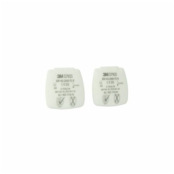Set di filtri antiparticelle intercambiabili, 20 paia, Filtro: P2R