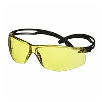 3M™ SecureFit™ 500 Safety Glasses, Black frame, Scotchgard™ Anti-Fog / Anti-Scratch Coating (K&N), Amber lens, SF503SGAF-BLK-EU, 20/Case
