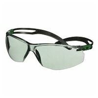 3M™ SecureFit™ 500 Safety Glasses, Green/Black frame, Anti-Scratch+ (K), IR 1.7 Grey lens, SF517ASP-GRN-EU, 20/Case