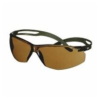 3M™ SecureFit™ 500 Gafas de seguridad, montura verde oscuro, recubrimiento antiempañante/antirrayaduras Scotchgard™ (K y N), lente marrón, SF505SGAF-DGR-EU, 20/caja