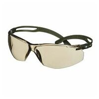 3M™ SecureFit™ 500 Safety Glasses, Dark Green frame, Scotchgard™ Anti-Fog / Anti-Scratch Coating (K&N), Light Brown lens, SF528SGAF-DGR-EU, 20/Case