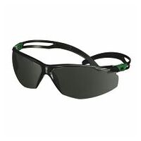3M™ SecureFit™ 500 Safety Glasses, Green/Black frame, Anti-Scratch+ (K), IR 3.0 Grey lens, SF530ASP-GRN-EU, 20/Case