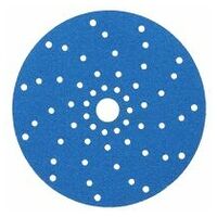 ModrýBrusný Disc Pad opěrný talíř 3M™ Hookit™ 325U, 150 mm, s více otvory, P80, 51371