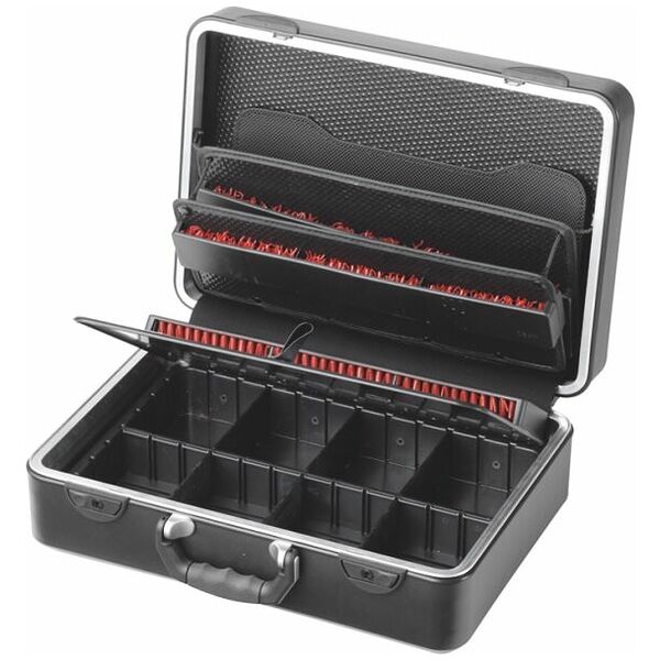 Tool case with base tray and 3 tool boards