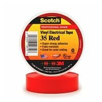 Cinta eléctrica de PVC para codificación por colores Scotch® 35, 19 mm x 20 m, Color Rojo