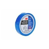 Ruban adhésif vinyle 3M™ 471, Bleu, emballage individuel, 9.5 mm x 33 m, 0.14 mm