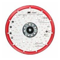 3M™ Hookit™ Plato de soporte de perfil bajo, rojo, 150 mm, rosca 5/16, multiagujeros, 28729