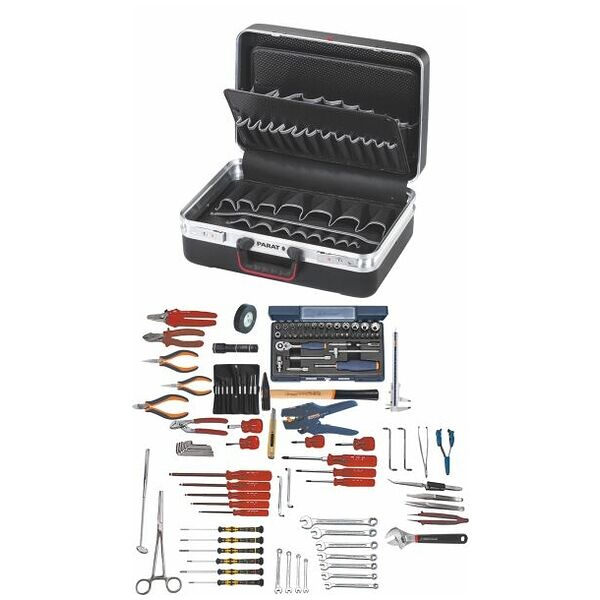 Elektronik- verktygssats, 119 delar med verktygslåda i aluminium nr 692000