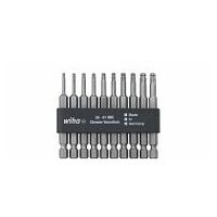 Bit Set Professional 70 mm TORX® Kugelkopf 10-tlg. 1/4" in Bitleiste