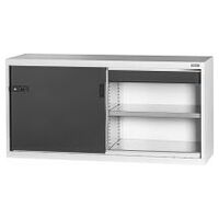 Base cabinet with drawer, Plain sheet metal sliding doors 26×14G