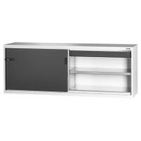 Base cabinet with drawer, Plain sheet metal sliding doors 36×14G