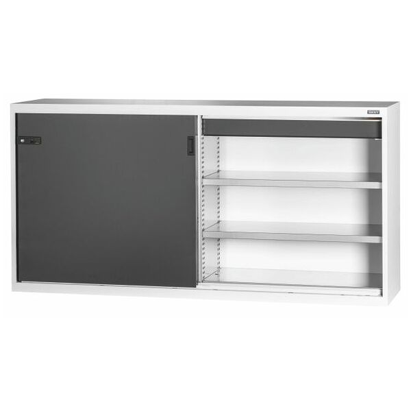 Base cabinet with drawer, Plain sheet metal sliding doors 1000 mm