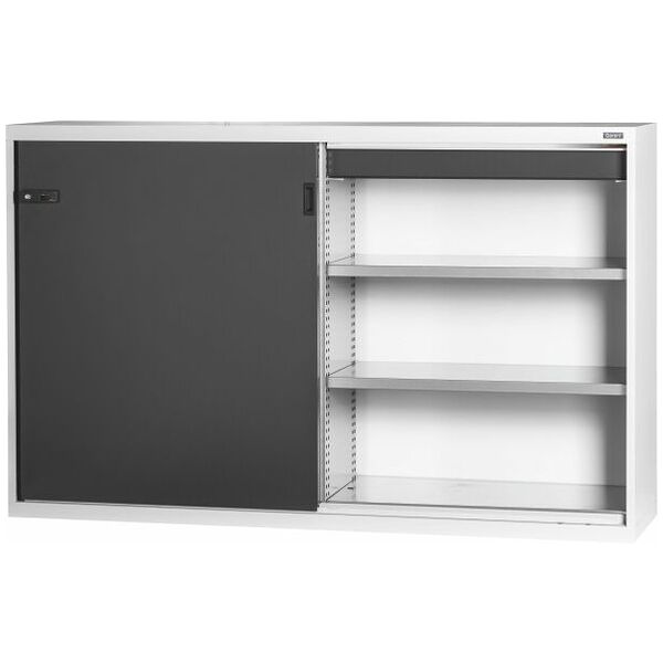 Base cabinet with drawer, Plain sheet metal sliding doors 1250 mm