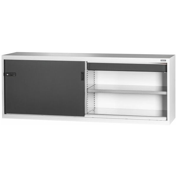 Base cabinet with drawer, Plain sheet metal sliding doors 900 mm