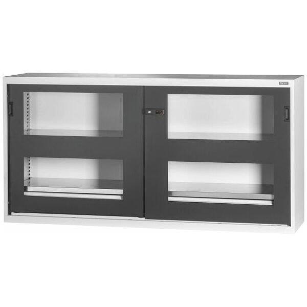 Top-mounted cabinet with drawer, Viewing window sliding doors 1000 mm