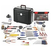 Assembly tool set, 110 pieces with X-ABS toolbox