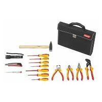 Electronics tool kit, 15 pieces in a tool case
