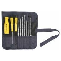 Screwdriver set with 2-component SwissGrip handle ESD
